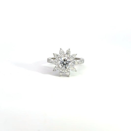 LGD Solitaire Round Ring In 14k Gold