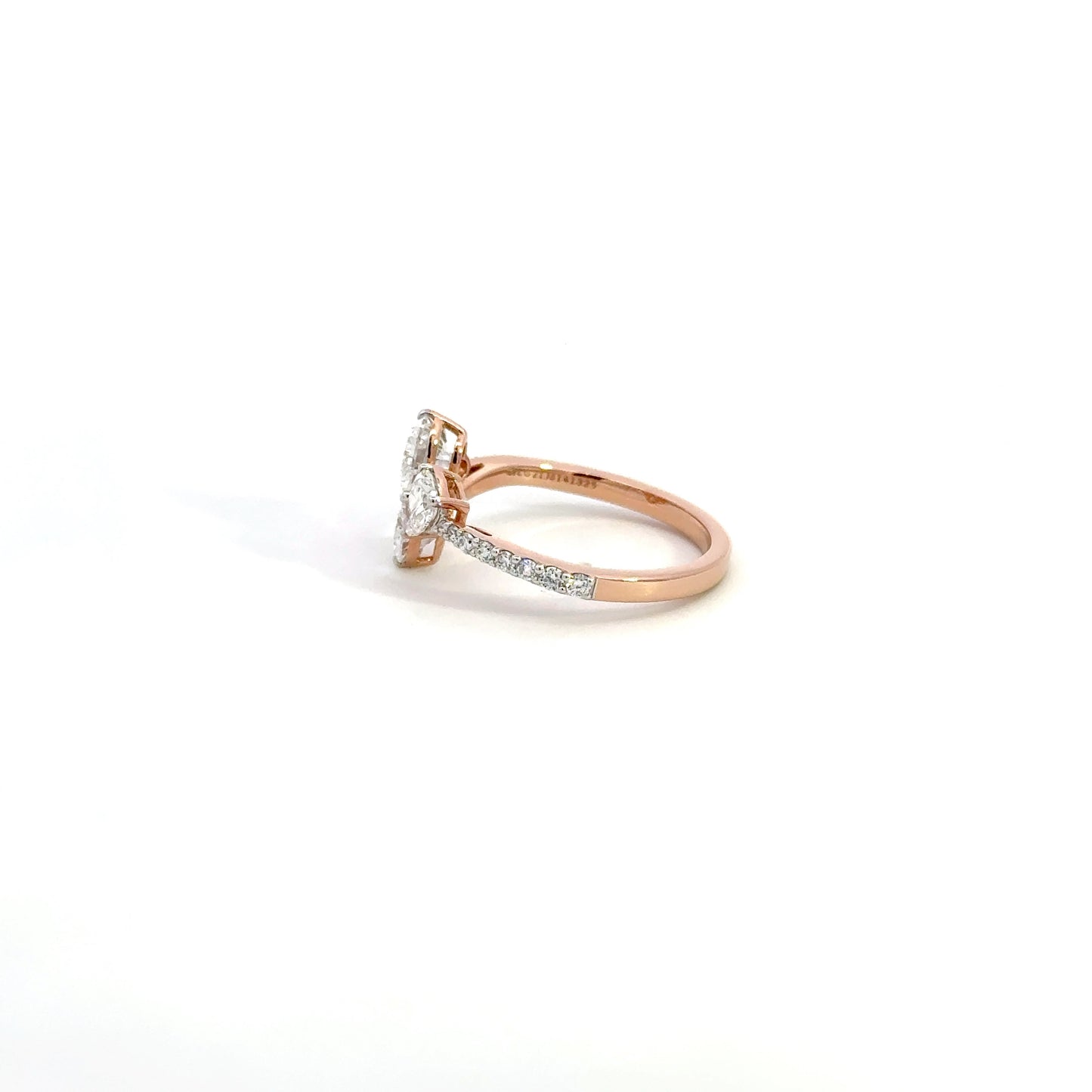 LGD Heart & Pear Ring In 14k Gold
