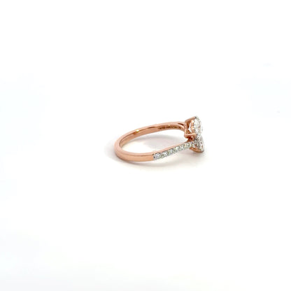 LGD Heart & Pear Ring In 14k Gold