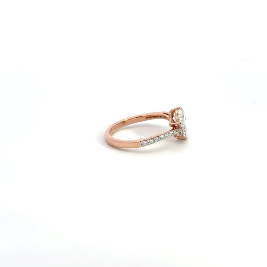 LGD Heart & Pear Ring In 14k Gold
