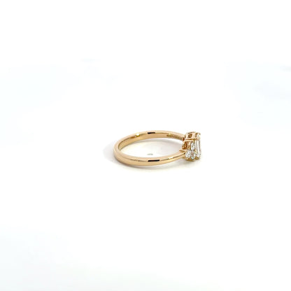 LGD Emerald Ring In 14k Gold
