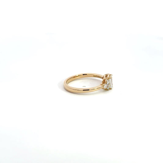 LGD Emerald Ring In 14k Gold