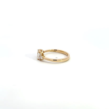 LGD Emerald Ring In 14k Gold