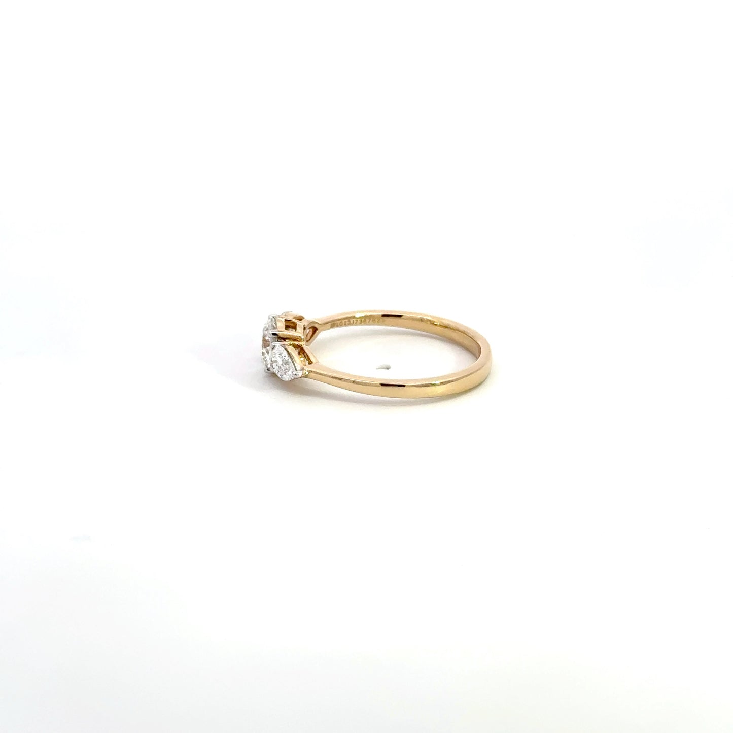 LGD Round & Pear Ring In 14k Gold