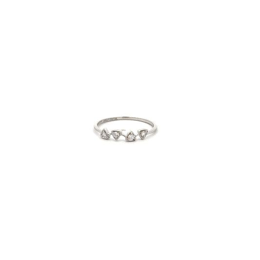 Lab Grown Diamond Heart-Shaped Toe Ring In 14k White Gold