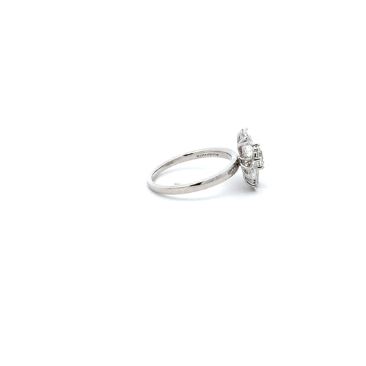 LGD Round & Pear Shape Ring In 14k Gold