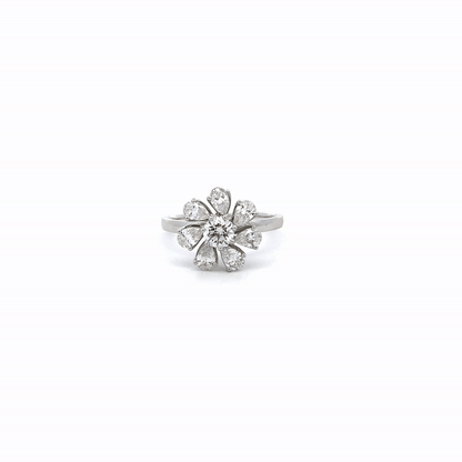 LGD Round & Pear Shape Ring In 14k Gold