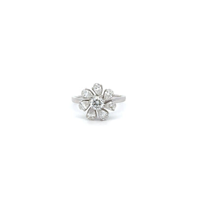 LGD Round & Pear Shape Ring In 14k Gold