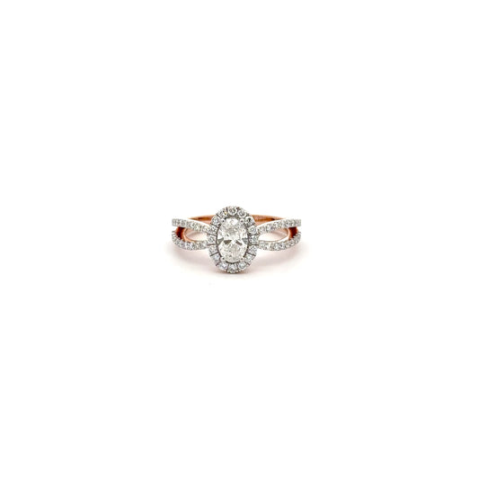 LGD Oval Brilliant Ring In 14k Gold
