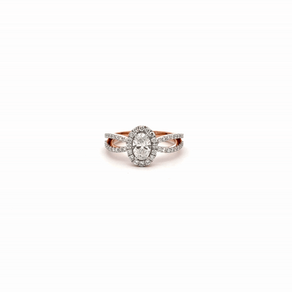 LGD Oval Brilliant Ring In 14k Gold