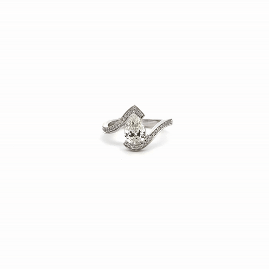 LGD Princess Cut Ring In 14k Gold