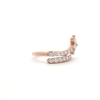 Sparkling Blossom Lab Grown Diamond Ring in 14K Rose Gold
