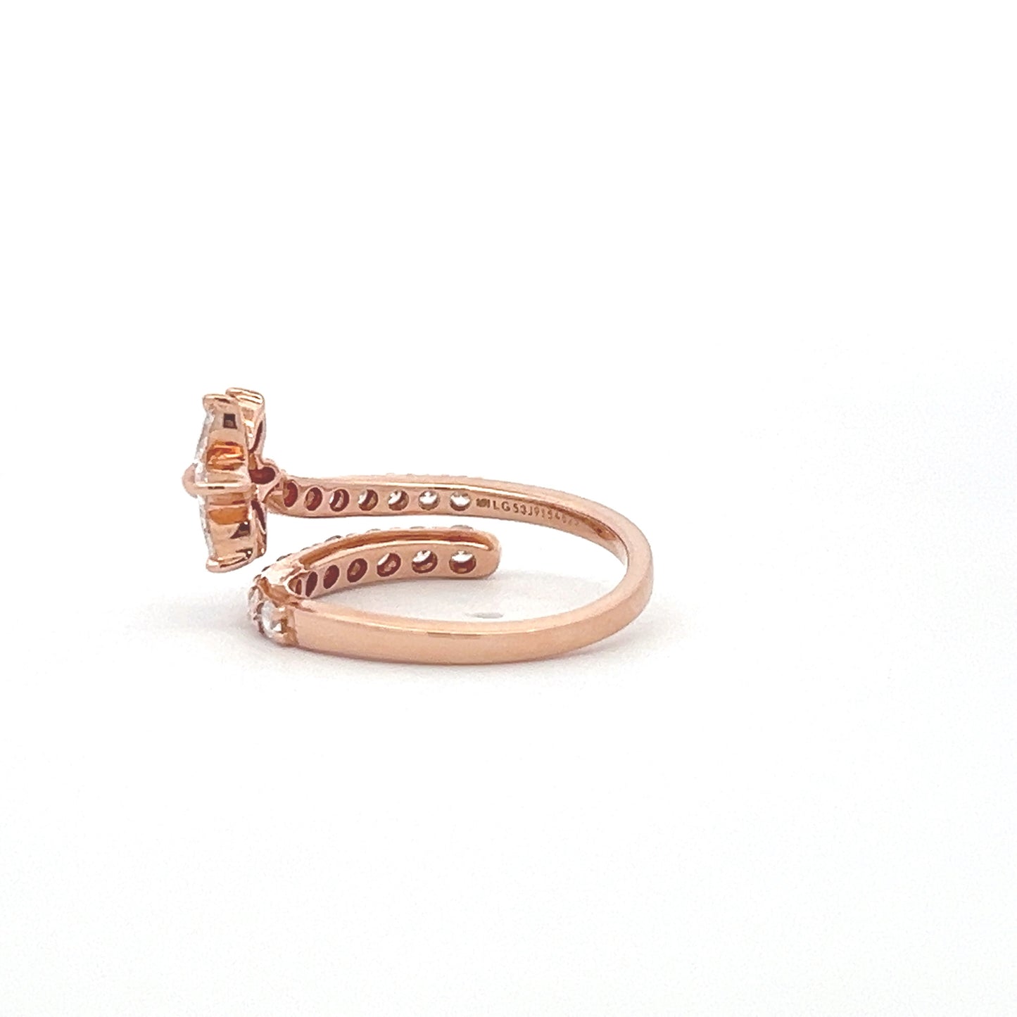 Sparkling Blossom Lab Grown Diamond Ring in 14K Rose Gold