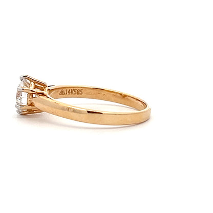 Lab Grown Diamond Round Brilliant Ring In 14k Gold