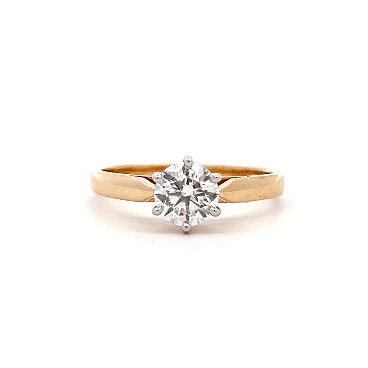 Lab Grown Diamond Round Brilliant Ring In 14k Gold