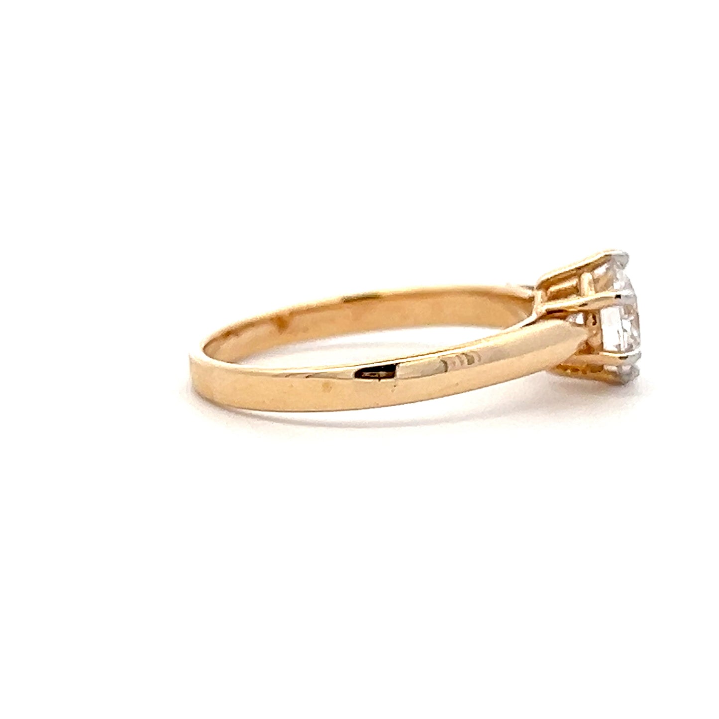 Lab Grown Diamond Round Brilliant Ring In 14k Gold