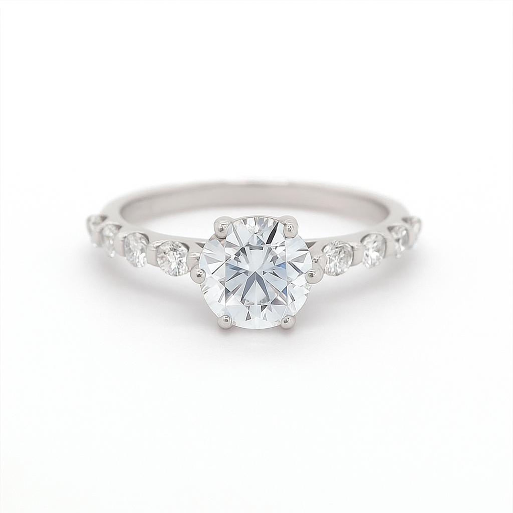 Lab Grown Diamond Solitaire Round Brilliant Ring