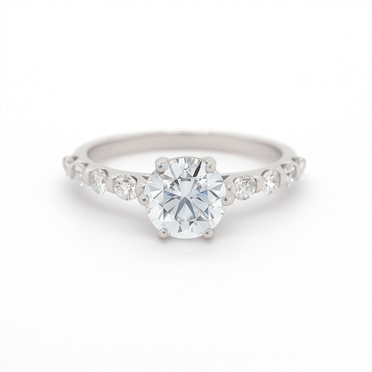 Lab Grown Diamond Solitaire Round Brilliant Ring