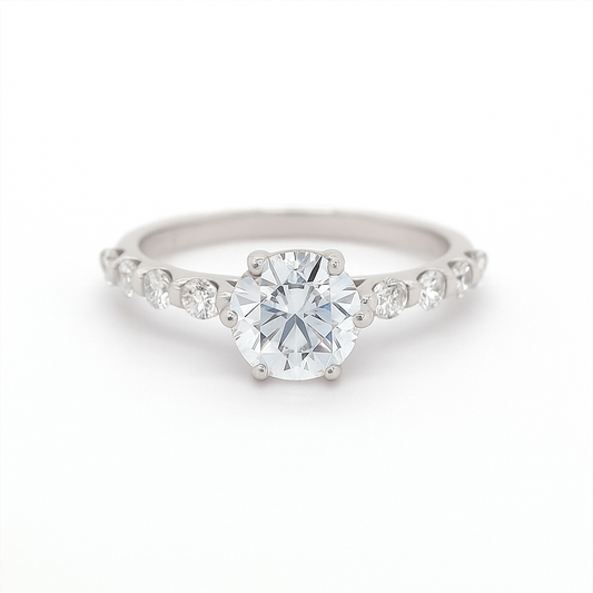 Lab Grown Diamond Solitaire Round Brilliant Ring