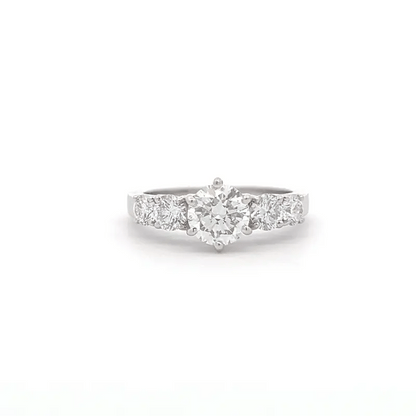Lab Grown 5 Round Brilliant Diamond Ring 