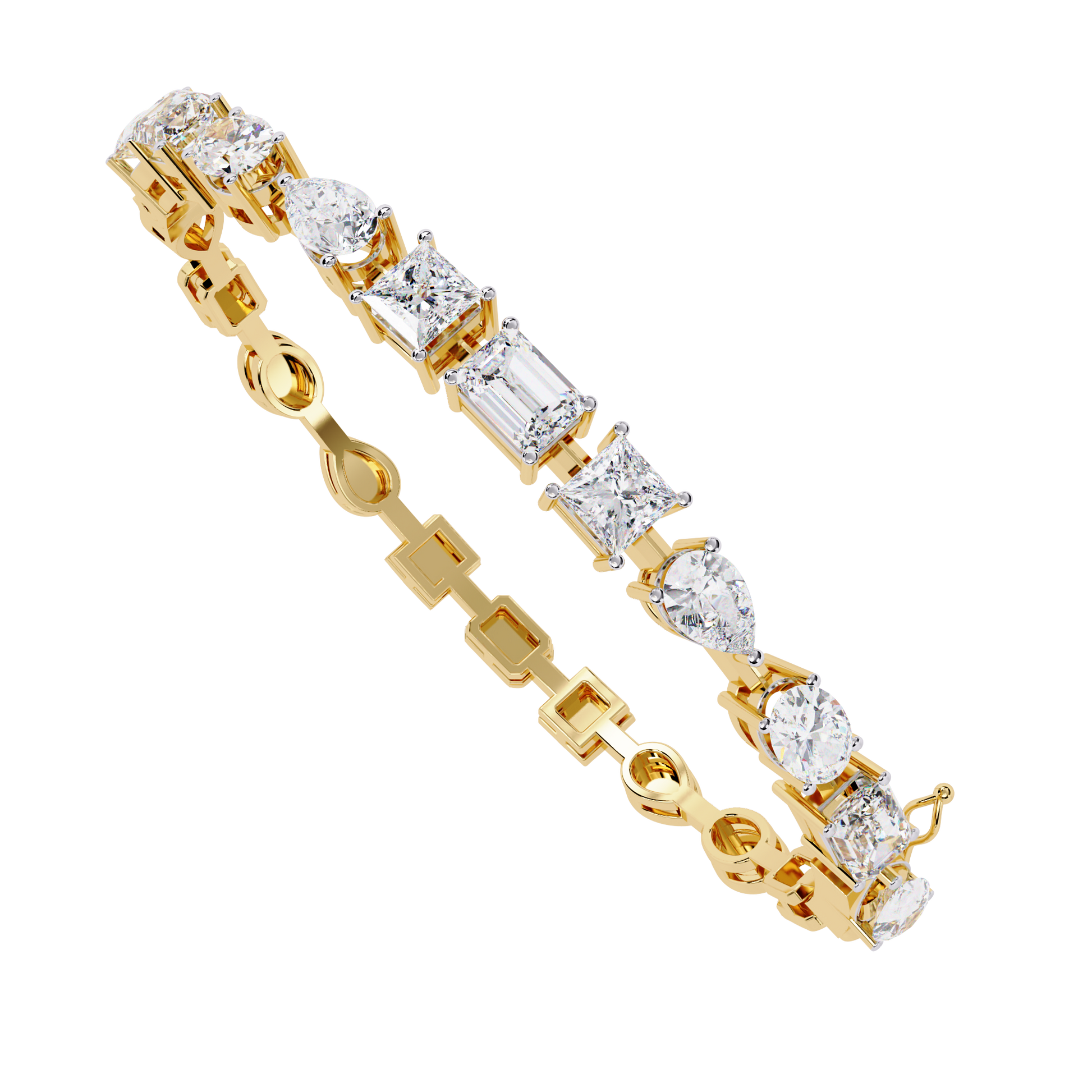 Lab Grown Diamond Bracelet Multi Stone 