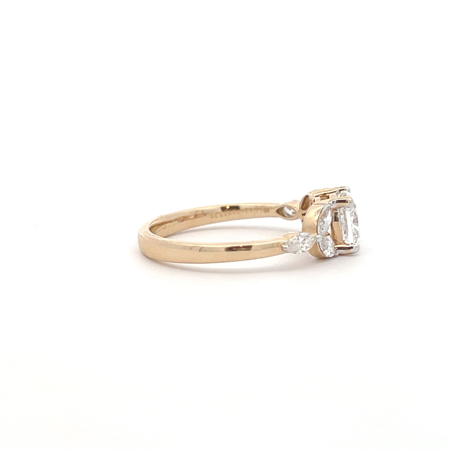 Lab Grown Diamond Solitaire Cushion Ring  a