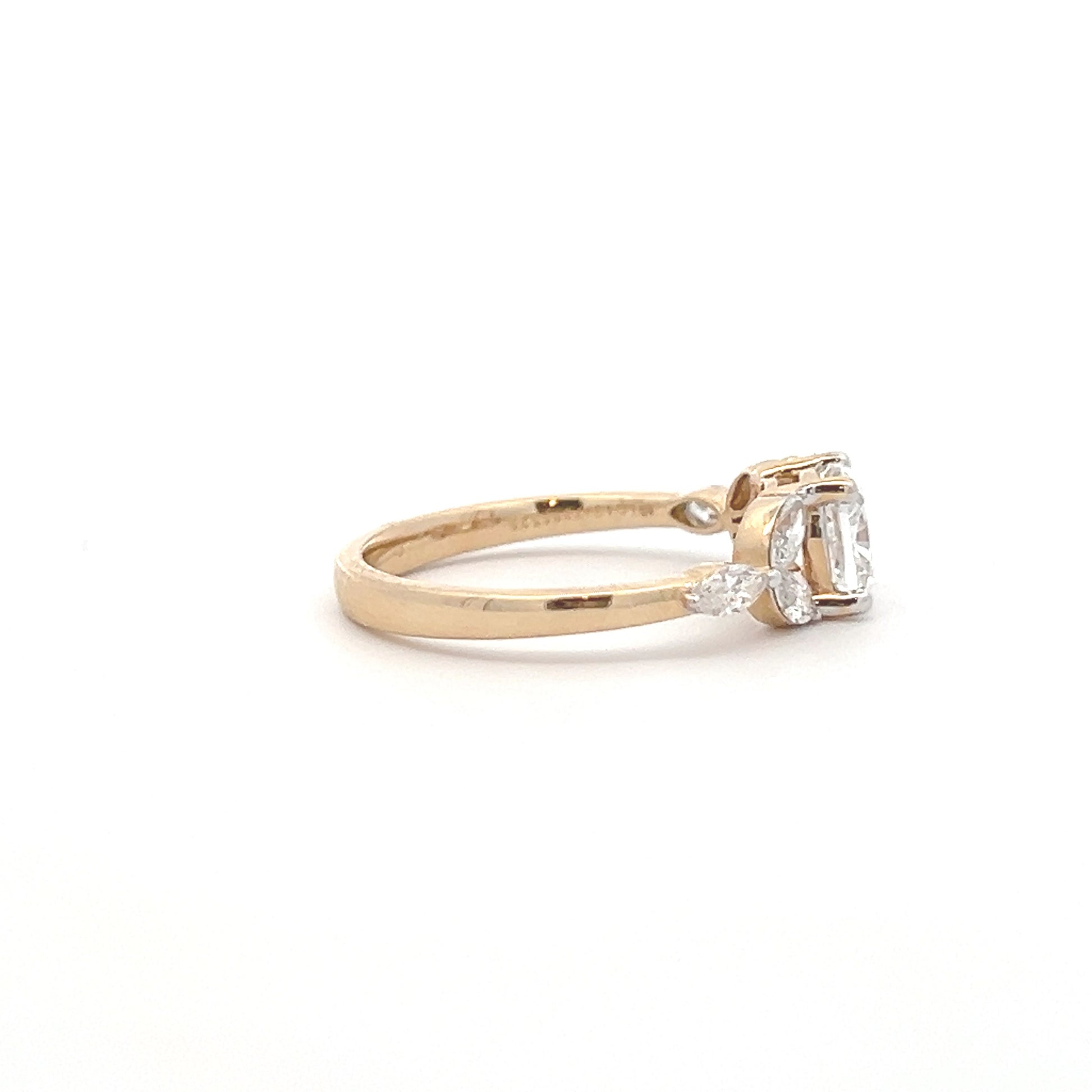 Lab Grown Diamond Solitaire Cushion Ring  a
