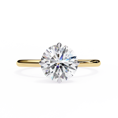 Lab Grown Diamond Solitaire Ring Round Stone