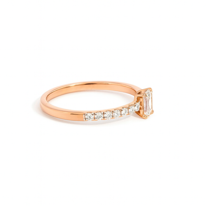 Lab Grown Oval Diamond Band Ring r56 left