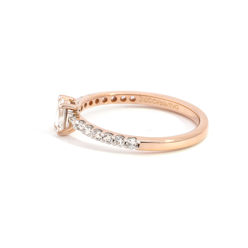 Lab Grown Oval Diamond Band Ring r56r