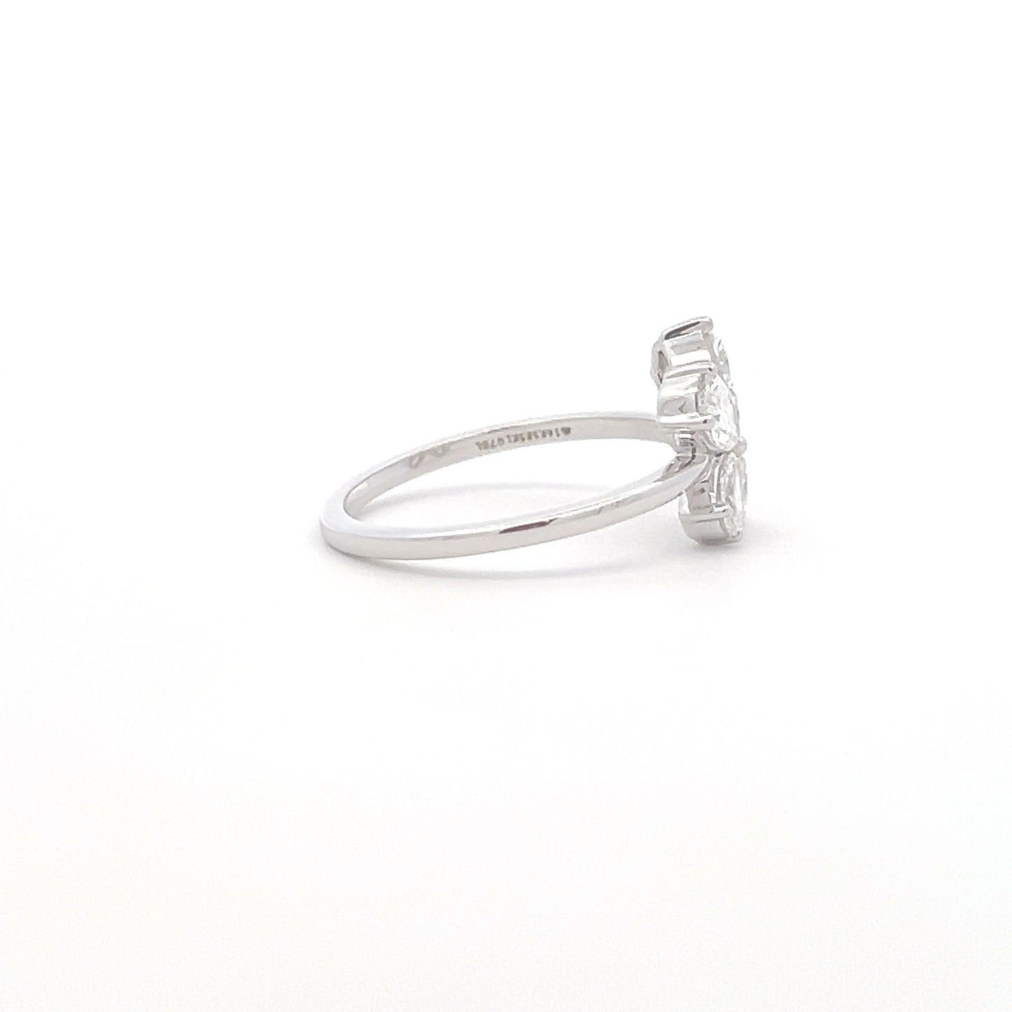 Lab Grown Pear Diamond Butterfly Ring side a