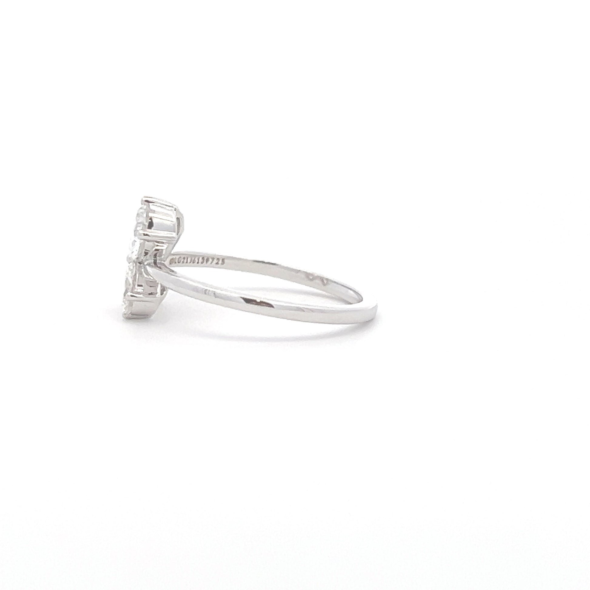 Lab Grown Pear Diamond Butterfly Ring side b