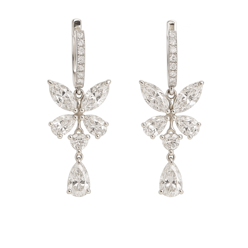 Luxury Lab-Grown Diamond Drop Earrings 