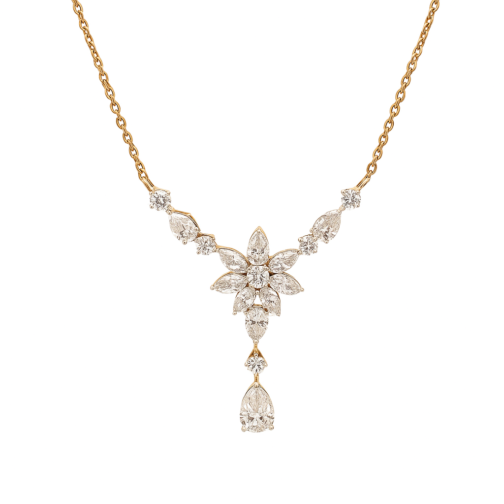 Marquise & Pear Lab Grown Diamond Mangalsutra Pendant