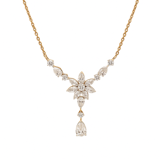 Marquise & Pear Lab Grown Diamond Mangalsutra Pendant