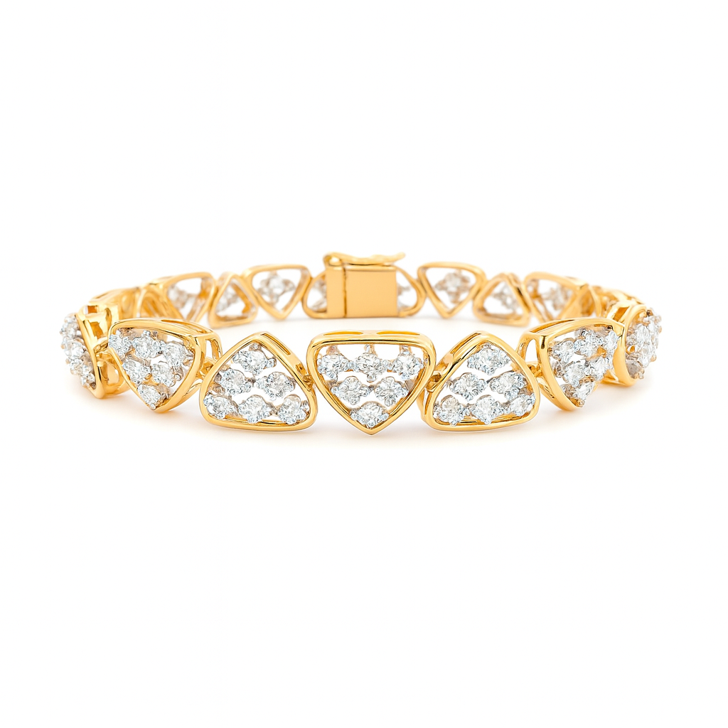 Modern Designer Lab Grown Diamond Bracelet 