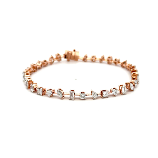 Multi Shape Lab Grown Diamond Bracelet 