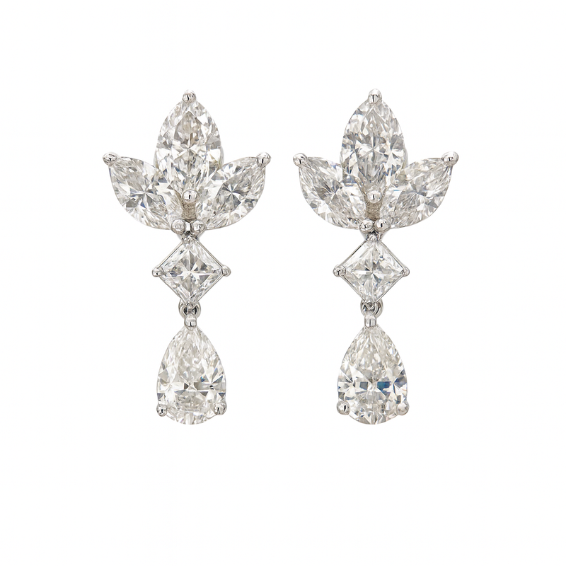 Princess & Marquise Lab-Grown Diamond Earrings