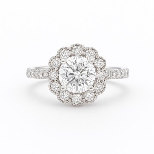 Queen's Cocktail Crown Lab Grown Diamond Ring 