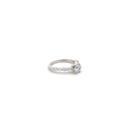 LGD Solitaire Round Brilliant Ring In 14K GOLD