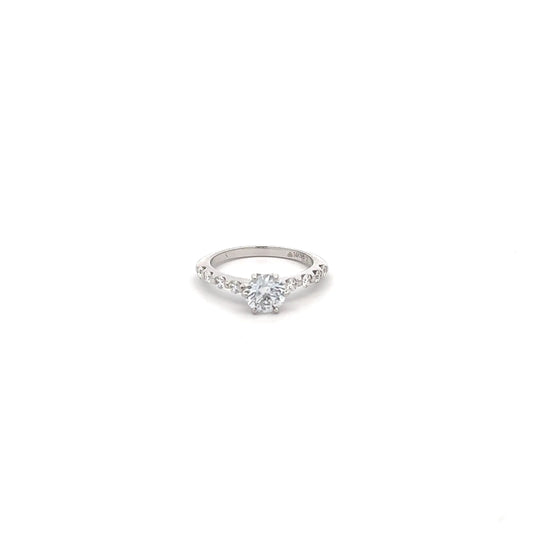 LGD Solitaire Round Brilliant Ring In 14K GOLD