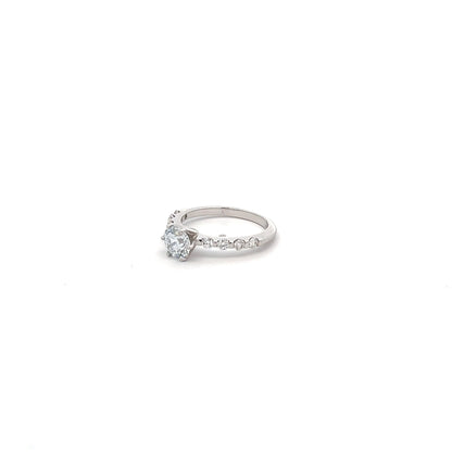 LGD Solitaire Round Brilliant Ring In 14K GOLD