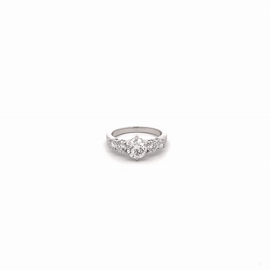 LGD Solitaire Round Brilliant Ring In 14K GOLD