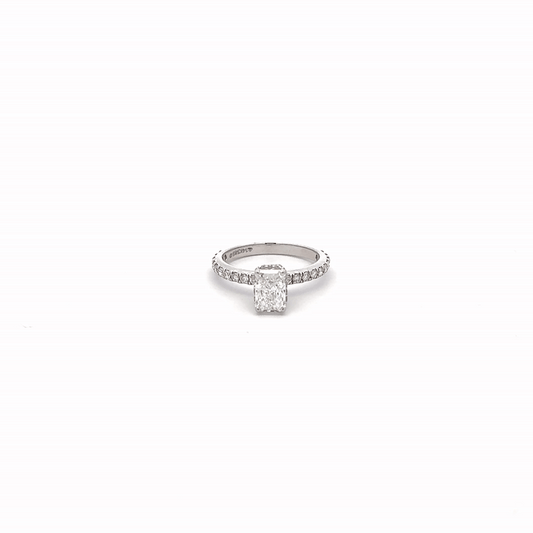 LGD Solitaire Raddiant Cut Ring In 14K GOLD