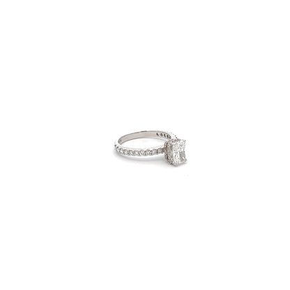 LGD Solitaire Raddiant Cut Ring In 14K GOLD