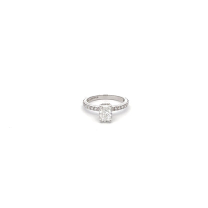 LGD Solitaire Raddiant Cut Ring In 14K GOLD