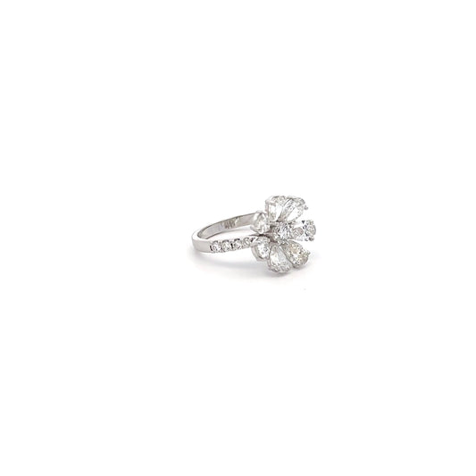 LGD Round & Pear Stone RING IN 14K GOLD