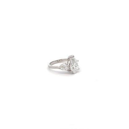 IGI Certified LGD Solitaire Pear Ring In 14K GOLD