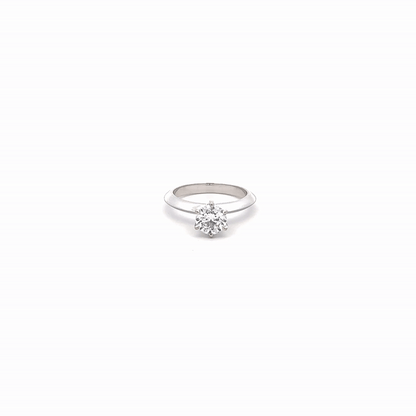 LGD Round Brilliant Solitaire Ring In 14K GOLD