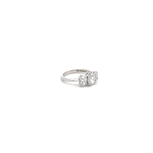 LGD Solitaire 3 Stone Oval Cut Ring IN 14K GOLD